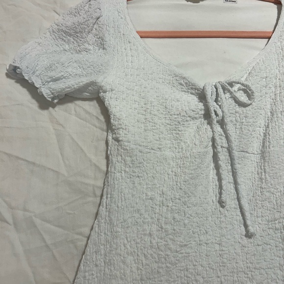 See You Monday milkmaid White Textured Dress size M - Picture 3 of 9